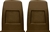 1972 - 1974 Nova Bucket Seat Back Panels Pair, Black