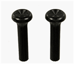 1968 - 1972 Chevelle Door Lock Knobs, Black, Pair