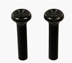 1968 - 1972 Chevelle Door Lock Knobs, Black, Pair