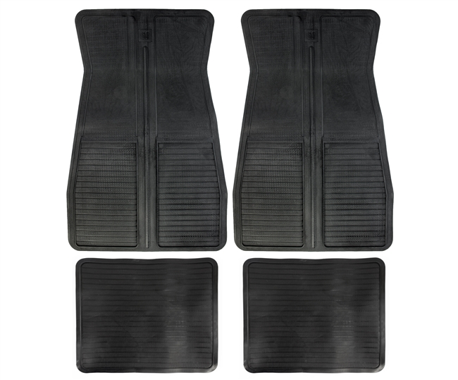1973 - 1981 Chevelle, Malibu, or Nova Floor Mats Set, Original GM Style, Black