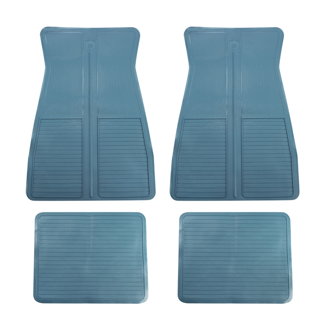 1973 - 1981 Chevelle, Malibu, or Nova Floor Mats Set, Original GM Style, Light Medium Blue
