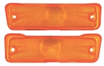 1966 Chevelle Park Light Lamp Lenses, Pair