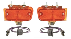 1967 Chevelle AMBER Park Light Assemblies, PAIR