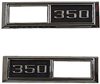 1968 - 1969 Marker Light Bezel Fender Emblems, 350 Pair