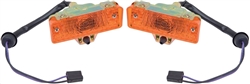 1968 - 1969 Nova Park Light Assemblies with Amber Lens, PAIR