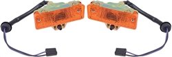 1968 - 1969 Nova Park Light Assemblies with Amber Lens, PAIR