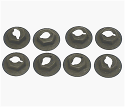 Marker Light Lens Bezel Nuts Set, Self-Threading Pal Type, Set of 8 for All 4