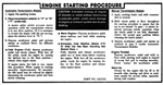 1972 Sunvisor Engine Starting Instruction Decal, 6263563