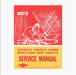 1972 Chevelle or Nova Chassis Service Manual Book