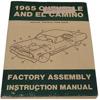 1965 Chevelle Factory Assembly Manuals.   A reprint of the actual factory instruction manual