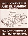 1970 Chevelle Factory Assembly Instruction Manual Book