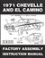 1971 Chevelle Factory Assembly Instruction Manual Book