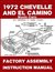 1972 Chevelle Factory Instruction Assembly Manual