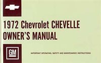 1972 Chevelle Glove Box Owners Manual