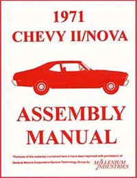 1971 Nova Chevy II Factory Instruction Assembly Manual