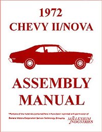 1972 Nova Chevy II Factory Instruction Assembly Manual