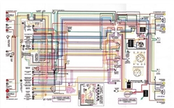 1968 - 1972 Nova Wiring Diagram, Laminated, Color, 11" x 17"