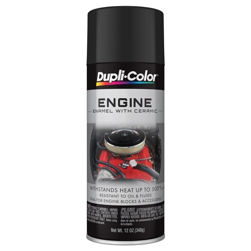 Semi-Flat Black Spray Paint for Firewall Wheel Well Under Side of Hoods and More, 12 oz.