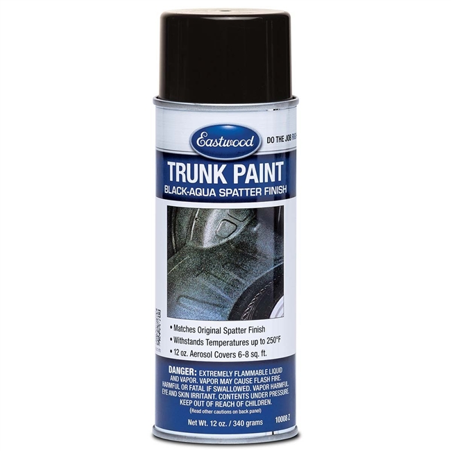 Eastwood Black and Aqua Trunk Reconditioning Splatter Paint, Spray Paint 12 oz Can