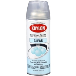 Spray Paint, Krylon Crystal Clear Protective Non-Yellowing Top Coat, Gloss, Each