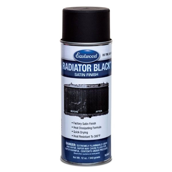 Image of Eastwood Radiator Black Spray Paint Satin Finish, 12oz Spray Can