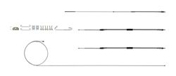 1967 Chevelle Emergency Parking Brake Cable Kit, Complete, Stainless Steel, TH-400, Rear Drum