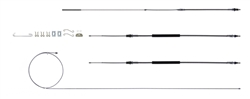 1968 - 1972 Chevelle Emergency Parking Brake Cable Kit, Complete, OEM, Without TH-400, Rear Drum
