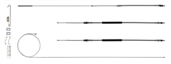 1968 - 1972 Chevelle Emergency Parking Brake Cable Kit, Complete, OEM, TH-400, Rear Drum