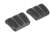 Lokar 1964 - 1972 Black Billet Aluminum Curved Brake and Clutch Pedal Covers, Pair with Rubber Inserts