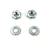 Image of 1964 - 1967 Chevelle Floor Mounted Fuel Gas Pedal Stud Mounting Nuts and Lock Washers Set