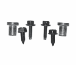 1968 - 1972 Nova Radiator Mounting Hardware Set, 4 Bolts and 2 LH Rubber Well Nuts