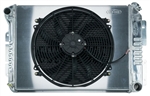 1968 - 1972 Chevy II Nova Big Block COLD-CASE Aluminum Radiator KIT WITH SIDE MOUNTING BRACKETS for Manual Trans with 16" Electric Fan and Custom Fit Aluminum Fan Shroud