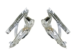 1965 - 1967 Chevelle Hood Hinges Set, Show Quality Chrome Plated, Pair LH and RH