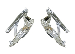 1965 - 1967 Chevelle Hood Hinges Set, Show Quality Chrome Plated, Pair LH and RH