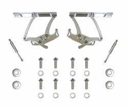 1965 - 1967 Chevelle Hood Hinges Set, Billet Aluminum, Polished, Pair