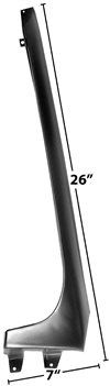 1966 - 1967 Chevelle Windshield Pillar Post, LH, Hardtop