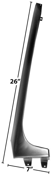 1966 - 1967 Chevelle Windshield Pillar Post, RH, Hardtop