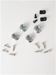 1970 - 1972 Chevelle Hood Pin Hold Down Screws and Nuts, 10 Screws, 4 Nuts, and 2 Clips Set