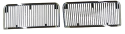 1968 - 1969 Chevelle Hood Louvers, Super Sport, Chrome, Pair