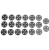 Hood Insulation Clip Set, Correct 4 Hole Round OE Style, 20 Piece Kit