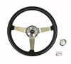1969 - 1972 Chevelle or Nova Custom Black Leather Wrapped Steering Wheel Kit