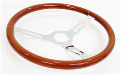 1967 - 1972 Custom Genuine Wood Steering Wheel, 14-3/4 Inch