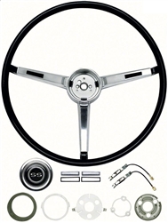 1967 Chevelle Super Sport Steering Wheel Kit SS, Black