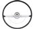 1966 Chevelle Steering Wheel Kit, Deluxe, Chrome 2-Spoke Shroud, Black