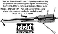 1969 - 1972 Chevelle Ididit Tilt Steering Column (Chrome, Column Shift) (Includes Built in Neutral Safety Switch and Keyless Ignition) (Indicator Required), Each