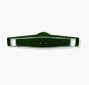 1969 - 1970 Chevelle Standard Steering Wheel Horn Shroud with Hot Stamped Chrome Trim, Dark Green