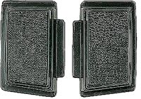 1969 - 1970 Nova Steering Wheel Shroud Horn Buttons (Black), Pair