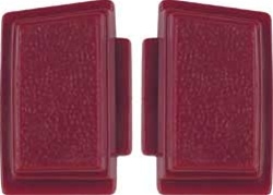 1969 - 1970 Chevelle Horn Buttons Set, Standard, Red, Pair LH and RH
