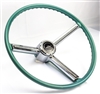 image of 1967 Chevrolet Impala Steering Wheel Assembly, Teal Turquoise Original GM Used