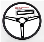1969 - 1970 Nova Custom Black Spoke Comfort Grip Steering Wheel